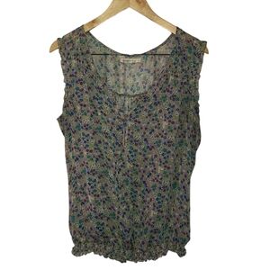 Old Navy sheer sleeveless floral shirt